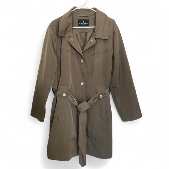 Vintage London Fog Hooded Trench Coat with Belt Size XXL *with flaws* - Picture 11 of 12